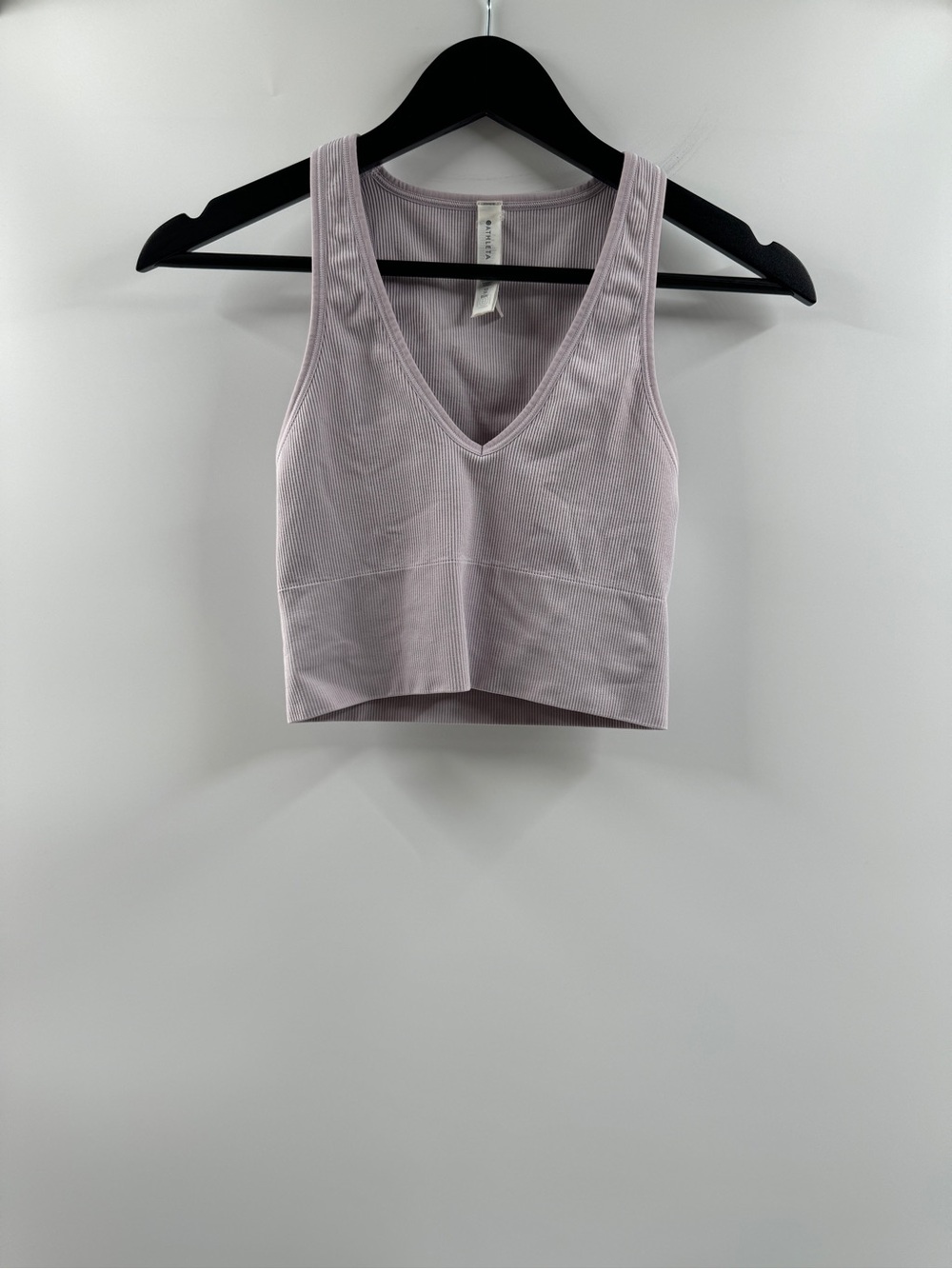 Athleta Lavender Ribbed V-Neck Crop Tank Top Women’s XS